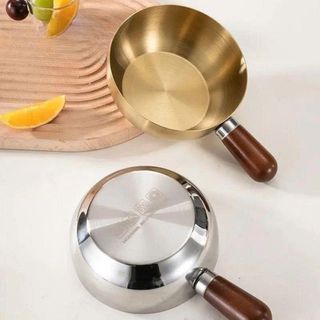CHẢO MINI CÓ TAY CẦM CÁN GỖ 14CM