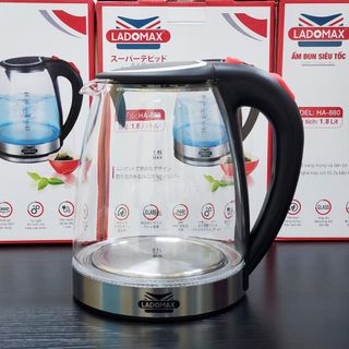 ẤM SIÊU TỐC THUỶ TINH LADOMAX HA- 880