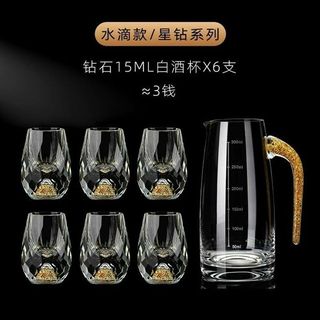 Bộ Bình 6 Ly Đáy Vàng 24k Re (THÙNG 20B)