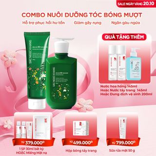 COMBO DẦU GỘI 26 THẢO DƯỢC [350G] + DẦU XẢ 26 THẢO DƯỢC [200G] TẶNG 1 TRONG 3