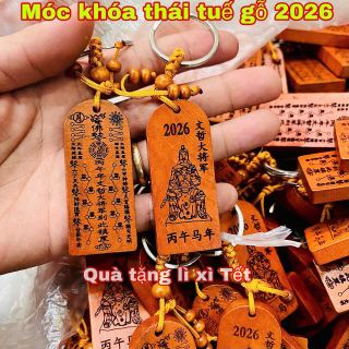 Sỉ Móc Khóa Thái Tuế 2026 Bính Ngọ bằng Gỗ , Hóa giải thái tuế 2026 tuổi TÝ - SỬU - MÃO - NGỌ - DẬU giá sỉ - giá bán buôn