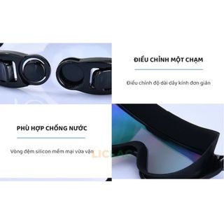 Kính Bơi Thời Trang CONQUEST Tráng Gương Kèm Bịt Tai -Dành cho trẻ em người lớn trên 30kg