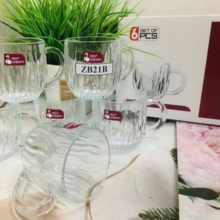BỘ 6 LY THỦY TINH 230ML CHERRY ZB21A
