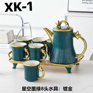 Bộ Bình 6 Cốc Khay Sao Sọc Khay Cao XK ( THÙNG 10B)
