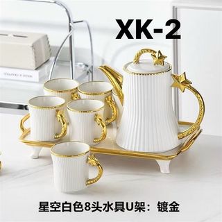 Bộ Bình 6 Cốc Khay Sao Sọc Khay Cao XK ( THÙNG 10B)