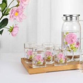 Bộ Bình 6 Cốc Thủy Tinh Hoa CN CC (THÙNG 12B)
