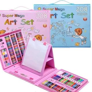 HỘP BÚT TÔ MÀU 208 CHI TIẾT CHO BÉ