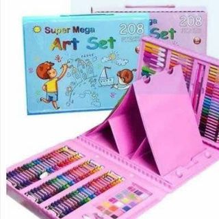 HỘP BÚT TÔ MÀU 208 CHI TIẾT CHO BÉ