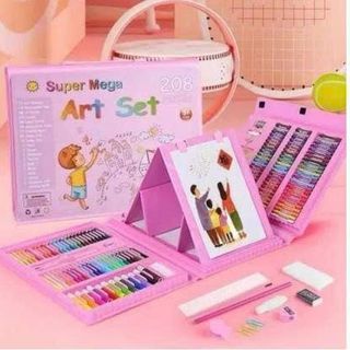 HỘP BÚT TÔ MÀU 208 CHI TIẾT CHO BÉ