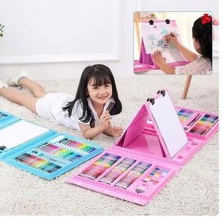 HỘP BÚT TÔ MÀU 208 CHI TIẾT CHO BÉ