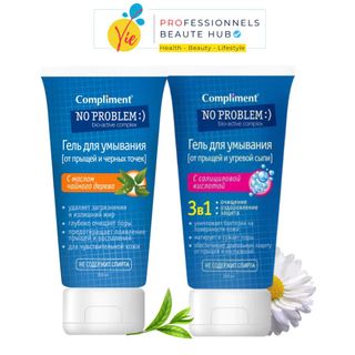 Sữa Rửa Mặt Compliment No Problem Giúp Làm Sạch Sâu, Hỗ Trợ Giảm Mụn 200ml