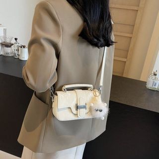 TÚI XÁCH NỮ KHÓA H DA NHUNG SANG CHẢNH TẶNG MÓC TREO BÔNG XINH W654 - WINNIE HOUSE