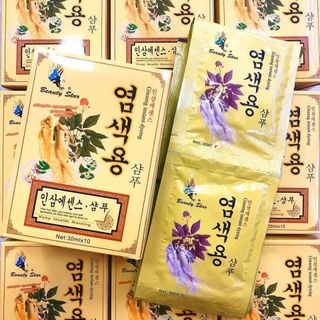 Dầu gội nhuộm tóc nhân sâm Beauty Star – Ginseng Instant Dyeing Shampoo 30ml x10 gói