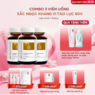 COMBO 03 Viên Uống Sắc Ngọc Khang Vi Tảo Lục [60 (Liệu trình 1 tháng) TẶNG 1 TRONG 2 QUÀ