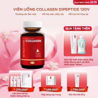 Viên Uống Collagen Dipeptide Sắc Ngọc Khang [Hộp 120 Viên] TẶNG 1 TRONG 2 QUÀ