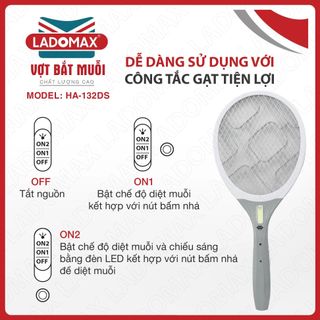 VỢT MUỖI CAO CẤP LADOMAX HA- 132DS