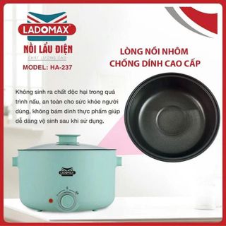NỒI LẨU ĐIỆN ĐA NĂNG 4L LADOMAX HA- 237
