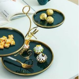 KHAY 3 TẦNG TRÒN XANH (THÙNG 24C)