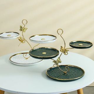 KHAY 3 TẦNG TRÒN XANH (THÙNG 24C)