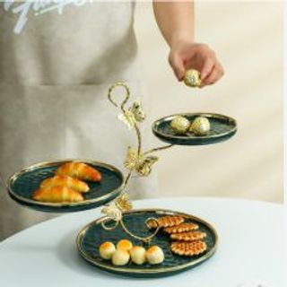 KHAY 3 TẦNG TRÒN XANH (THÙNG 24C)