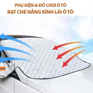BẠT CHE NẮNG KÍNH XE Ô TÔ CÓ TAI PHỦ CHE GƯƠNG