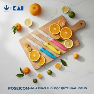 Dao gọt hoa quả lưỡi răng cưa 112mm KAI Indian Hocho