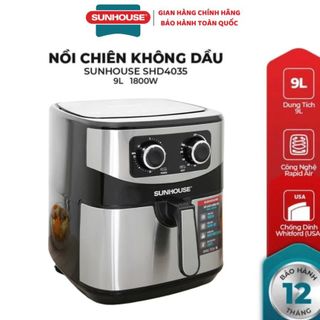 NỒI CHIÊN KHÔNG DẦU 9L SUNHOUSE SHD4035