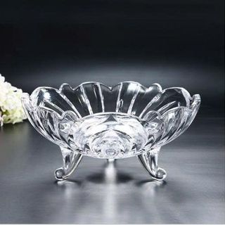 ĐĨA THỦY TINH 3 CHÂN CAO CẤP ĐỰNG TRÁI CÂY
