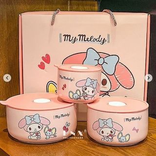 BỘ 3 THỐ SỨ MELODY MÀU HỒNG JY- W107