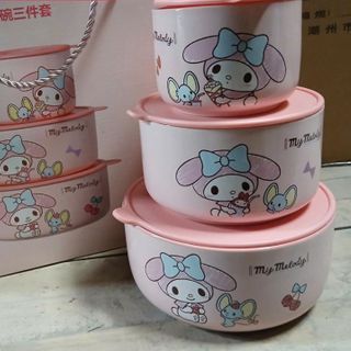 BỘ 3 THỐ SỨ MELODY MÀU HỒNG JY- W107