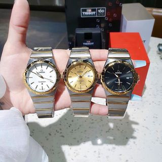 HOT DEAL ĐỒNG HỒ NAM NỮ TRUNG CẤP ÔMEGHA DÂY THÉP KHOÁ BƯỚM