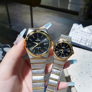 HOT DEAL ĐỒNG HỒ NAM NỮ TRUNG CẤP ÔMEGHA DÂY THÉP KHOÁ BƯỚM