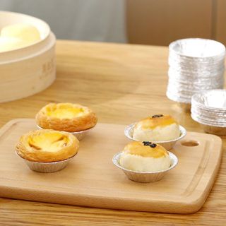 Set 50 chén giấy bạc nướng bánh tart trứng