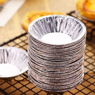 Set 50 chén giấy bạc nướng bánh tart trứng