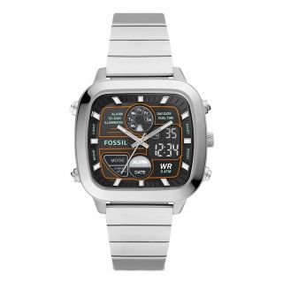 ĐỒNG HỒ NAM CAO CẤP POSSIL MẶT VUÔNG HAI HIỂN THỊ FULLBOX SILVER