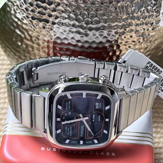 ĐỒNG HỒ NAM CAO CẤP POSSIL MẶT VUÔNG HAI HIỂN THỊ FULLBOX SILVER