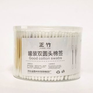 Hộp 500 tăm bông thân gỗ dùng cho gia đình