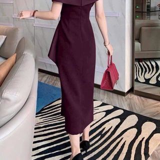 Đầm body vai choàng thiết kế sang trọng hàng cao cấp