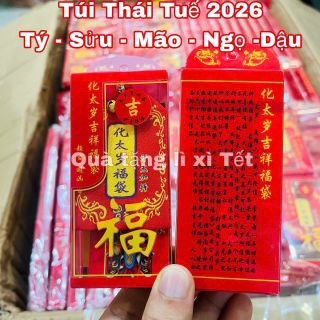 Combo Thái Tuế 2026- Túi Thái tuế- Kim bài thái tuế - Móc khóa thái tuế - Phù thái tuế - Thẻ thái tuế đỏ- giá sỉ, giá buôn bán