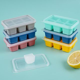Khay Làm Đá 6 ô Silicon Có Nắp Đậy