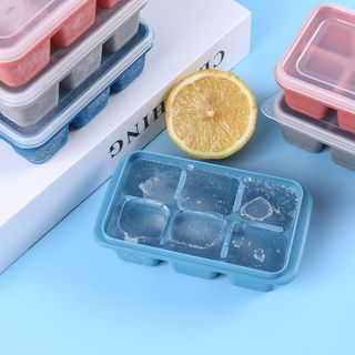 Khay Làm Đá 6 ô Silicon Có Nắp Đậy