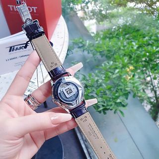 ĐỒNG HỒ NAM SIÊU CẤP TIXOT ĐẸP NHƯ HÃNG DÂY DA KÍNH SAPHIRE LỘ MÁY AUTOMATIC MẶT TRẮNG VIỀN BẠC