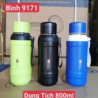 BÌNH GIỮ NHIỆT INOX 800ML SHUI QUÀ TẶNG