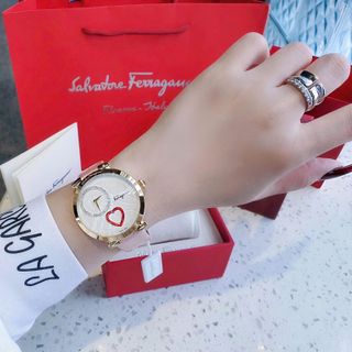 ĐỒNG HỒ NỮ CAO CẤP SALVATHORE COURE DÂY DA MẶT TRÁI TIM