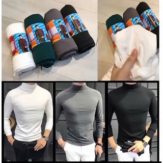 Áo giữ nhiệt lót nỉ NAM cổ 5p, áo giữ nhiệt NAM Lót nỉ