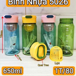 BÌNH NƯỚC NHỰA 650ML BOTLLE QUÀ TẶNG 5026