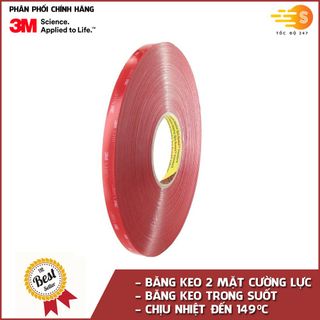 Băng keo cường lực trong suốt 3M dài 33m VHB 4910 nhiều kích thước