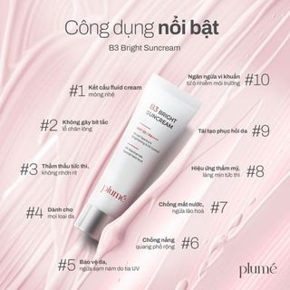 KEM CHỐNG NẮNG DƯỠNG SÁNG DA B3 BRIGHT PLUMÉ