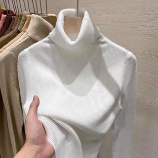 Áo Len Cao Cổ Dáng Ôm Dễ Mix Đồ, Áo Len Cổ Lọ Nữ Chất Đẹp