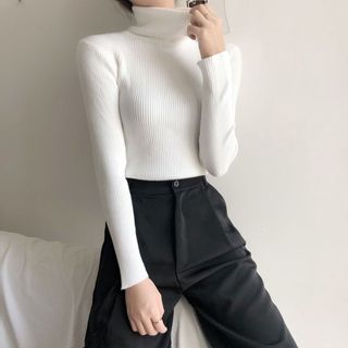 Áo Len Cao Cổ Dáng Ôm Dễ Mix Đồ, Áo Len Cổ Lọ Nữ Chất Đẹp